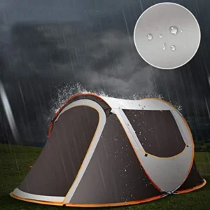 Instant 3-4 Person Pop Up Camping Tent with Dual Doors and All-Side Ventilation for Quick Outdoor Setup