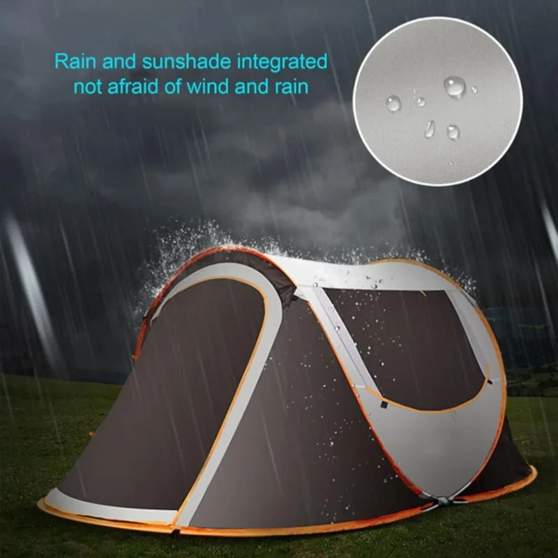 Instant 3-4 Person Pop Up Camping Tent with Dual Doors and All-Side Ventilation for Quick Outdoor Setup - Image 5