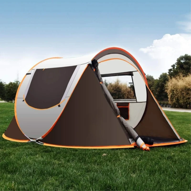 Instant 3-4 Person Pop Up Camping Tent with Dual Doors and All-Side Ventilation for Quick Outdoor Setup - Image 2