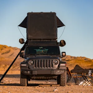 Hard Shell Rooftop Tent 2-Person Pop Up with Waterproof Oxford Fabric for 4-Season Camping