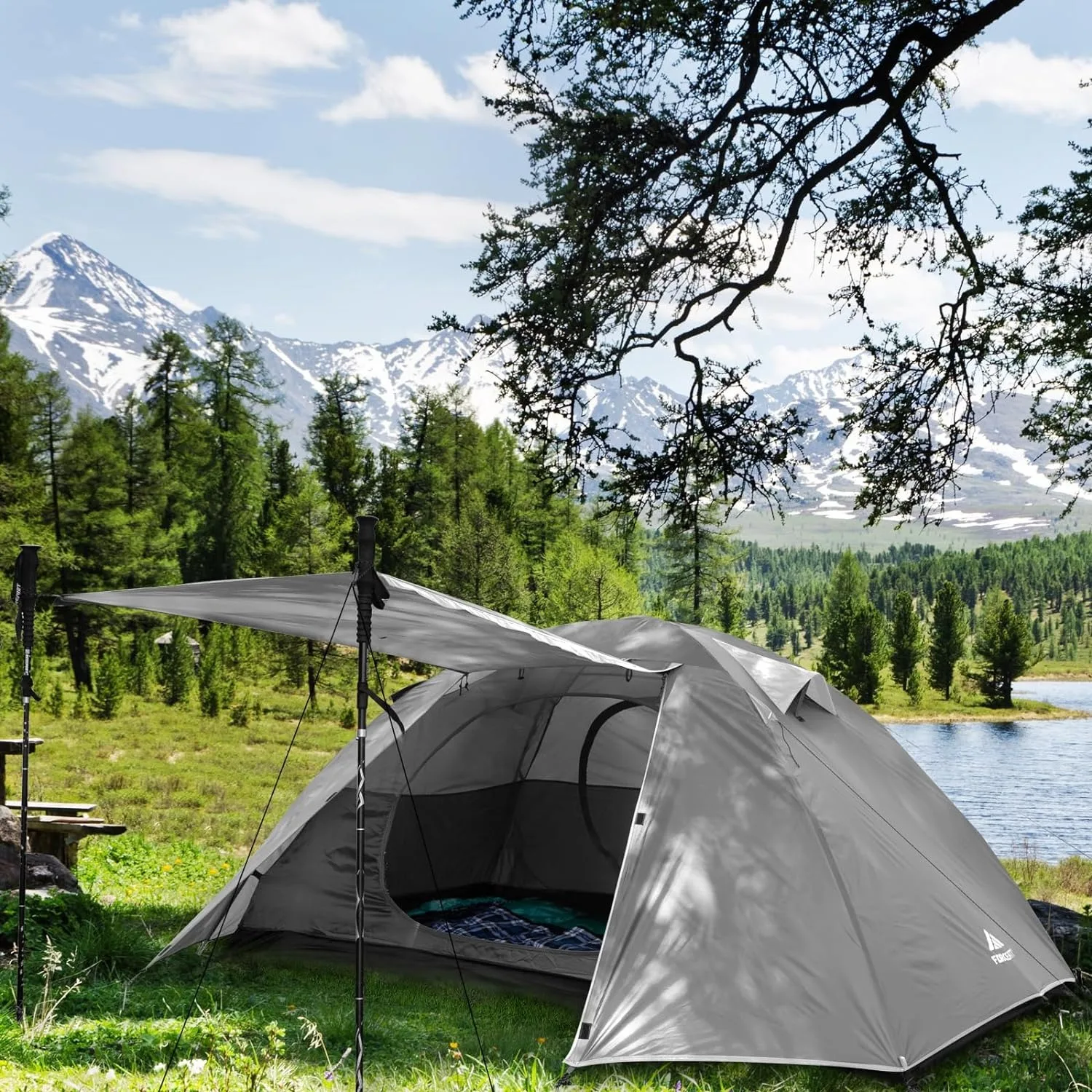 Ultralight Aluminum Pole 2-Person Waterproof Backpacking Tent with Double Layer for Hiking & Camping - Image 6