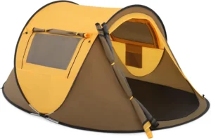 Instant Pop-Up 2-Person Camping Tent with Double Doors for Backpacking and Beach Trips