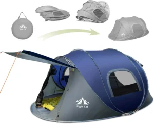 Waterproof Pop-up 2-Person Canvas Tent with Easy Setup for Four-Season Camping Adventures