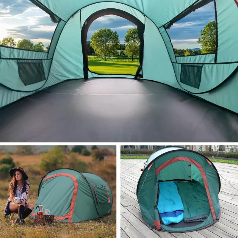 Instant Pop-Up 2-Person Camping Tent with Double Doors for Beach and Backpacking Adventures - Image 3