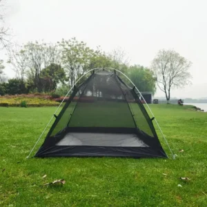 Ultralight Mesh 2-Person Dome Tent with Aluminum Poles for Summer Camping and Insect Protection