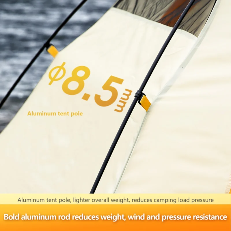 Professional 4-Season 2-Person Double Layer Aluminum Tent with Snow Skirt for Backpacking Hiking - Image 2