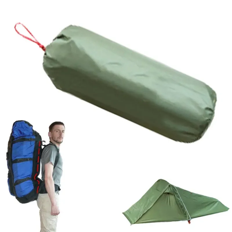 Ultralight Double Layer 2-Person Dome Tent with Aluminum Poles for Camping Waterproof Portable - Image 2