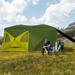 Ultralight Aluminum 2-Person Dome Tent with Double Layer for 3-Season Camping and Backpacking