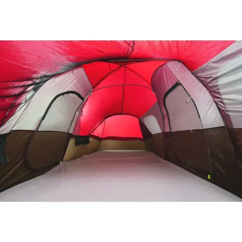 Spacious Aluminum Pole 2-Person Canvas Double Layer Tent for Summer Camping with Dual Doors - Image 4