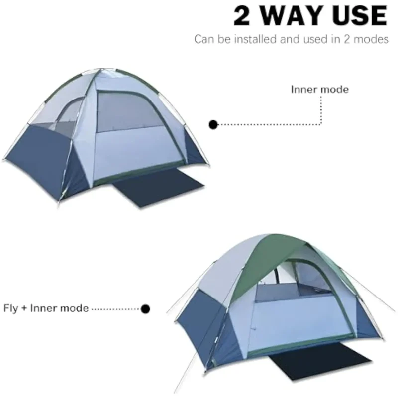 Compact Pop-Up 2-Person Camping Tent Waterproof Lightweight with Rain Fly for Hiking Backpacking - Image 5
