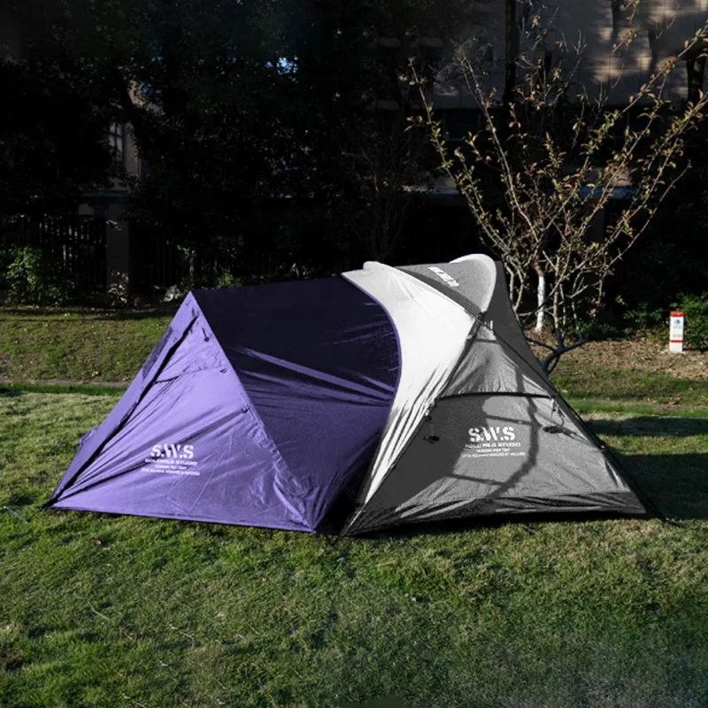Ultralight Single Layer 2-Person Backpacking Tent with Aluminum Poles for 3-Season Hiking - Image 3