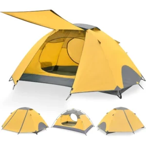 Ultralight Waterproof 2-Person Camping Tent with Aluminum Frame Double Layer for 4-Season Adventures