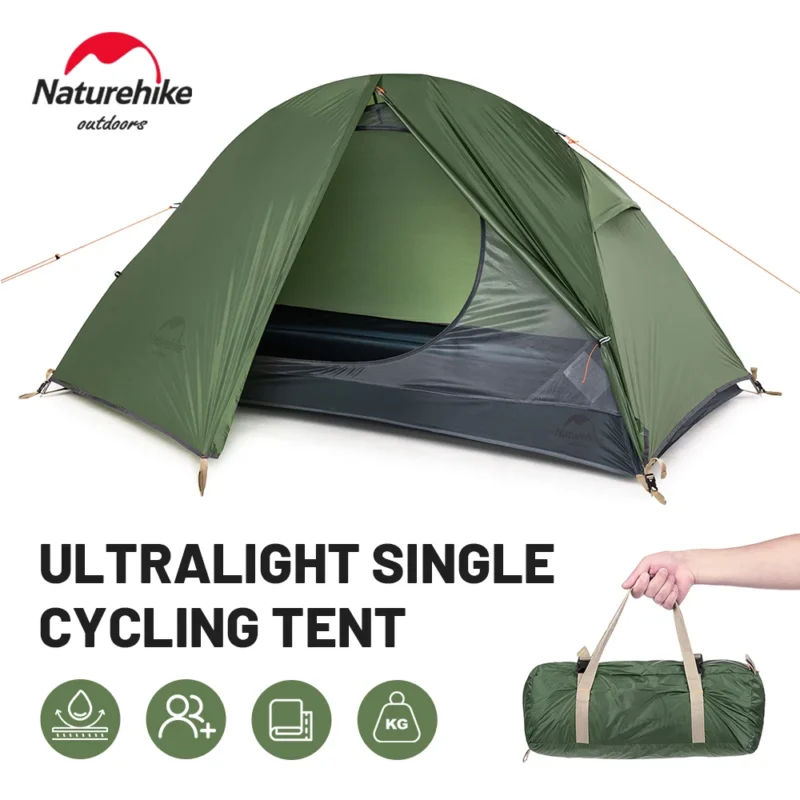 Ultralight 1-Person Backpacking Tent with Double Layer Waterproof Design for Hiking and Camping - Image 6