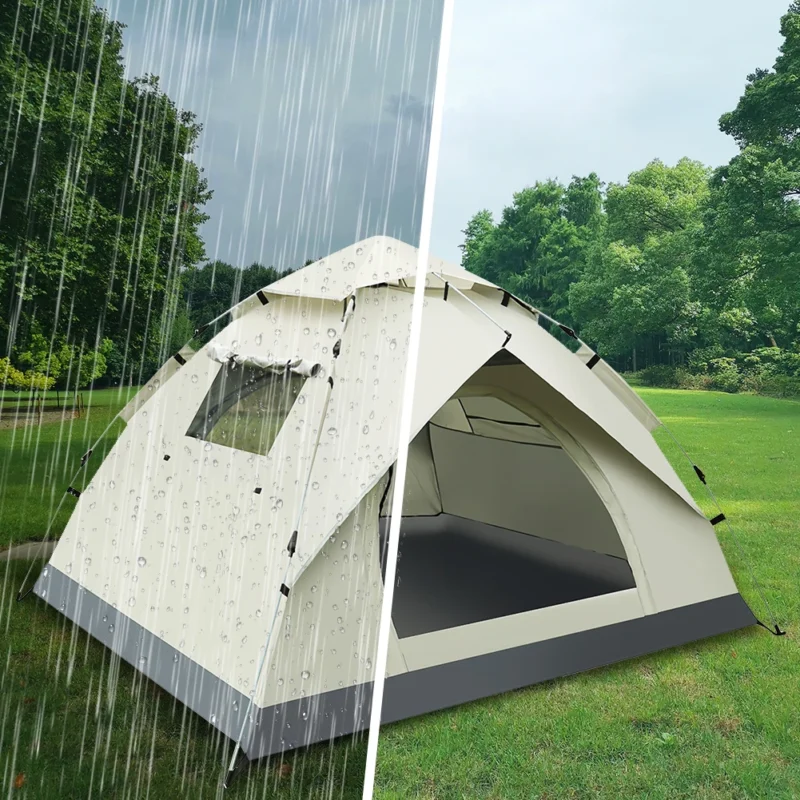 Ultralight Double Layer 2-Person Instant Tent with Fiberglass Frame for Hiking Camping Travel - Image 3