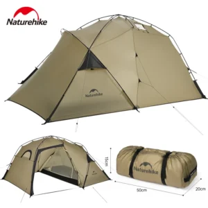 Ultralight 4-Season 2-Person Backpacking Tent with Double Layer Waterproof Protection