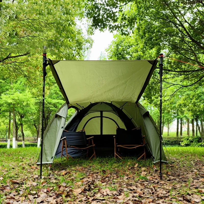 Ultralight Waterproof 3-Person Camping Tent with Double Layer and Separate Living Room - Image 3