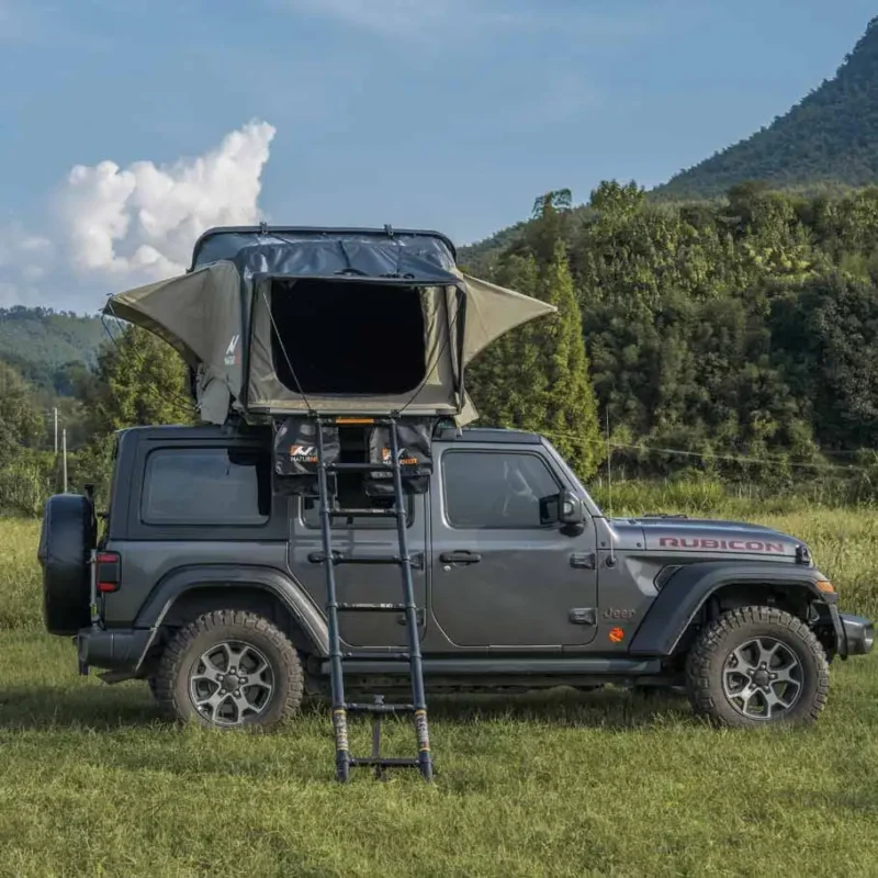 Hardshell Rooftop Tent Two-Person 4-Season Camping Shelter with Quick Automatic Opening for Overland Adventures - Image 5