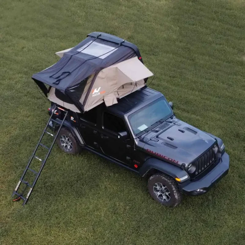Hardshell Rooftop Tent Two-Person 4-Season Camping Shelter with Quick Automatic Opening for Overland Adventures - Image 4