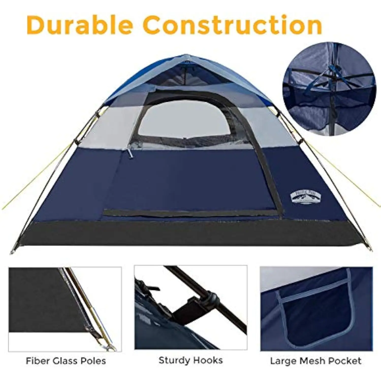 Easy setup dome tent with spacious interior for weekend camping adventures