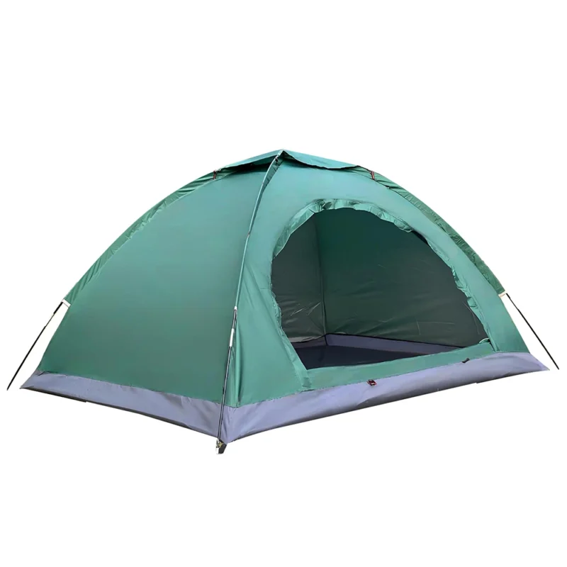Lightweight Single Layer 2-Person Camping Tent with Fiberglass Poles for Hiking and Outdoor Adventures - Image 9