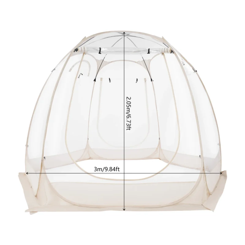 Transparent Bubble Dome Tent for Garden and Camping with Clear PVC Cover 10x7 Feet - Image 5