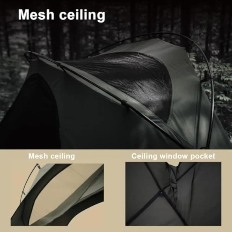 Premium Canvas 2-Person 4-Season Tent with Full Rainfly & Footprint for Cold Weather Camping - Image 3