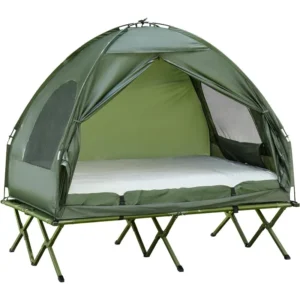 4-in-1 Double Layer Camping Cot Tent with Air Mattress for Outdoor Adventures