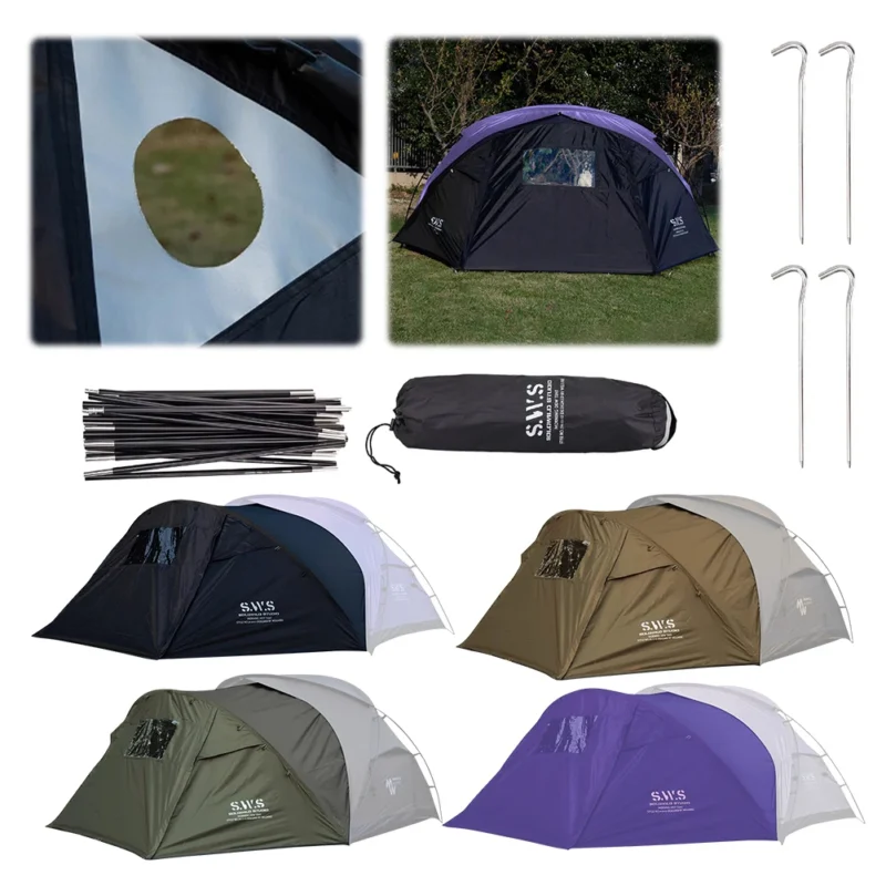 Ultralight Single Layer 2-Person Aluminum Pole Trekking Tent with Waterproof Protection for Backpacking Adventures - Image 2