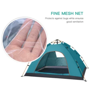 Instant Pop Up 2-Person Camping Tent Waterproof Polyester with Aluminum Poles for Outdoor Adventures