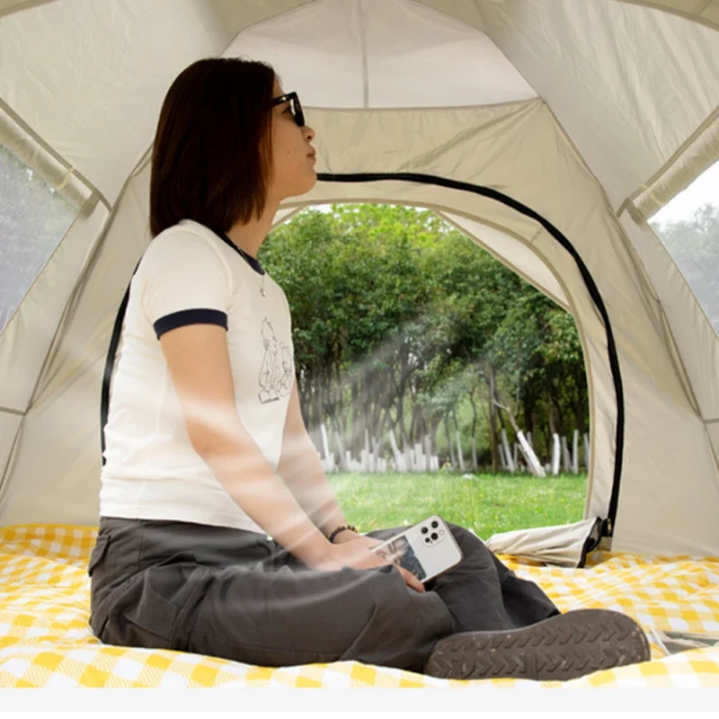Ultralight Double Layer 2-Person Instant Tent with Fiberglass Frame for Hiking Camping Travel - Image 5