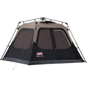 Instant Cabin Tent Double Layer Canvas 1-Minute Setup Spacious Family Camping Shelter with Air Vents