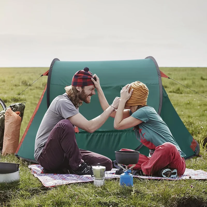 Instant Pop-Up 2-Person Camping Tent with Double Doors for Beach and Backpacking Adventures - Image 5