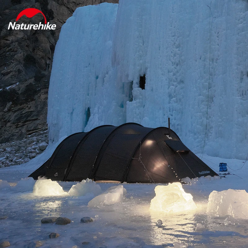 Heavy duty all-season tent designed to withstand extreme winter conditions and high winds
