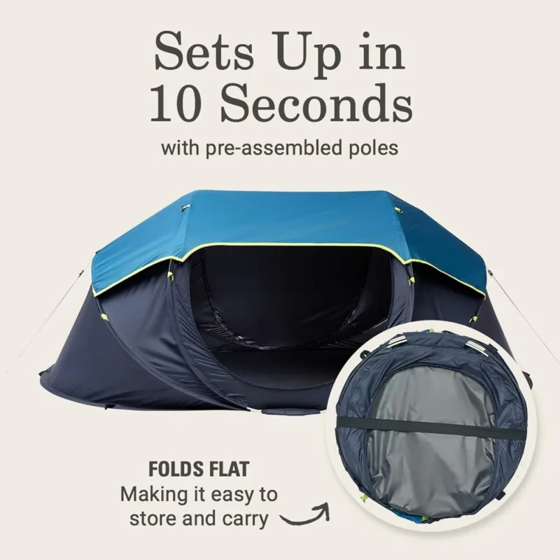 Instant Pop Up 2-Person Darkroom Tent with 10-Second Setup for 4-Season Camping - Image 5