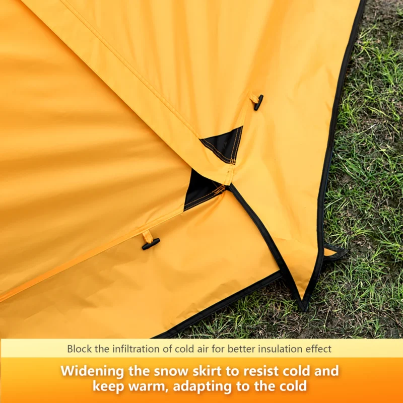 Professional 4-Season 2-Person Double Layer Aluminum Tent with Snow Skirt for Backpacking Hiking - Image 3