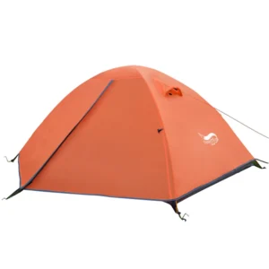 Ultralight Double Layer 2-Person Dome Tent with Aluminum Poles for 3-Season Hiking and Camping