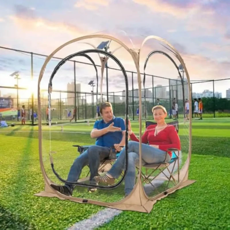 Portable Pop-Up Sports Viewing Tent Clear View 2-Person All-Weather Shelter for Events Camping Soccer
