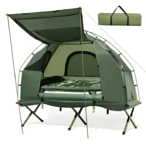 All-in-One Elevated 1-Person Camping Tent Cot with Integrated Sleeping System for Outdoor Adventures