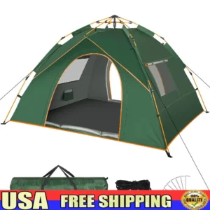 Instant Pop Up Dome Tent 2-Person Double Layer Waterproof Camping Shelter with 2 Doors for Outdoor Adventures