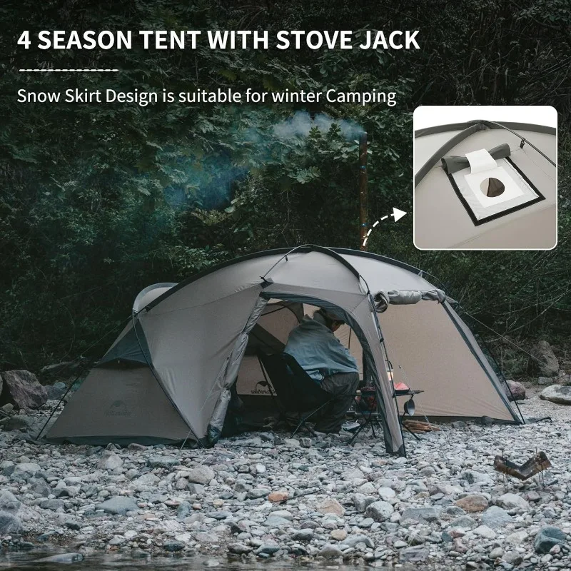 Canvas tent withstanding heavy rain with water beading on properly treated surface