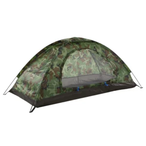 Portable Camouflage 2-Person Camping Tent with Quick Setup for Outdoor Adventures
