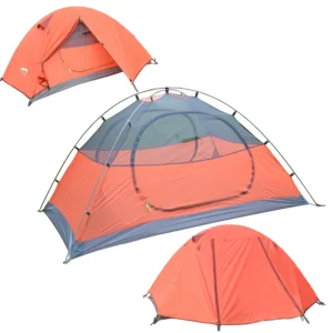 Ultralight Waterproof 1-Person Hiking Tent Double Layer Three-Season with Aluminum Poles for Backpacking
