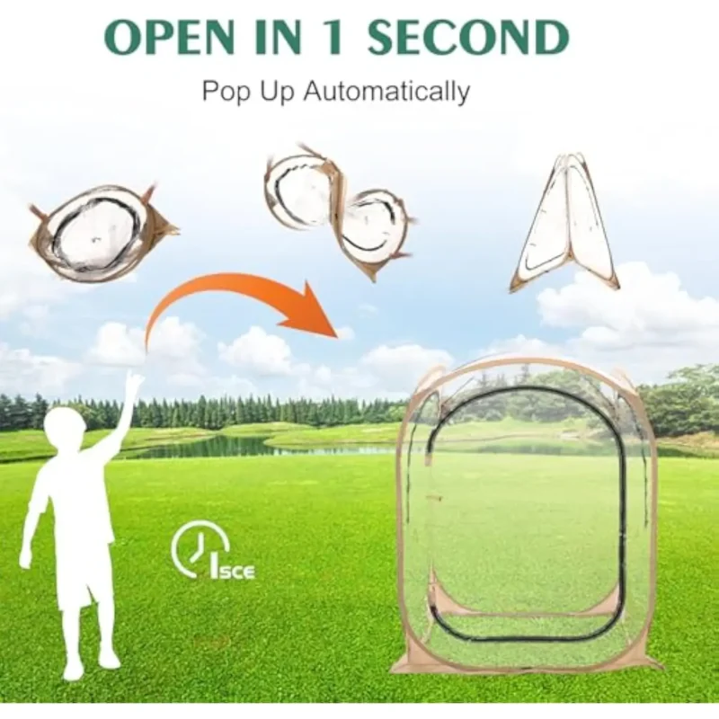 Portable Pop-Up Sports Viewing Tent Clear View 2-Person All-Weather Shelter for Events Camping Soccer - Image 3