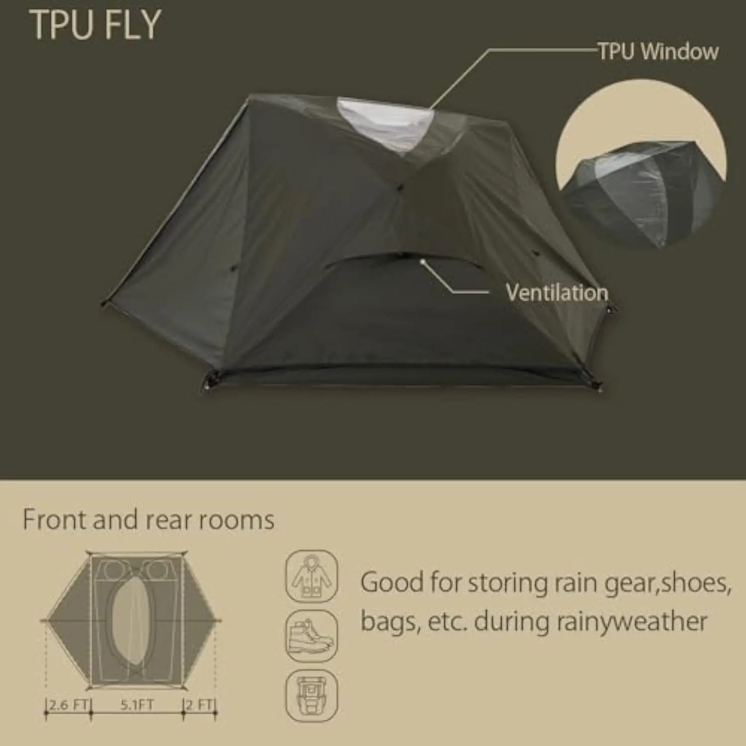 Premium canvas tent with full rainfly designed for cold weather camping
