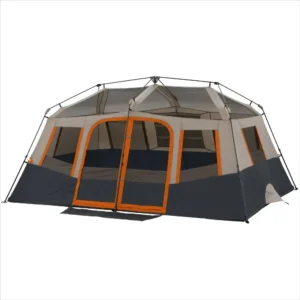 Spacious 10-Person Instant Cabin Tent with Room Divider for Family Camping Adventures