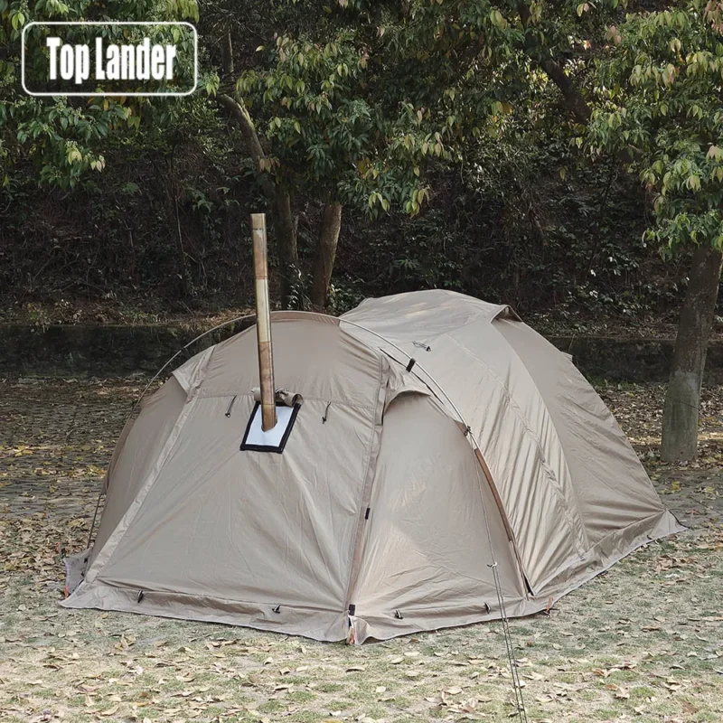 Fireproof 4-Season Hot Tent with Stove Jack - 2-Person Waterproof Dome Tent for Winter Camping - Image 8