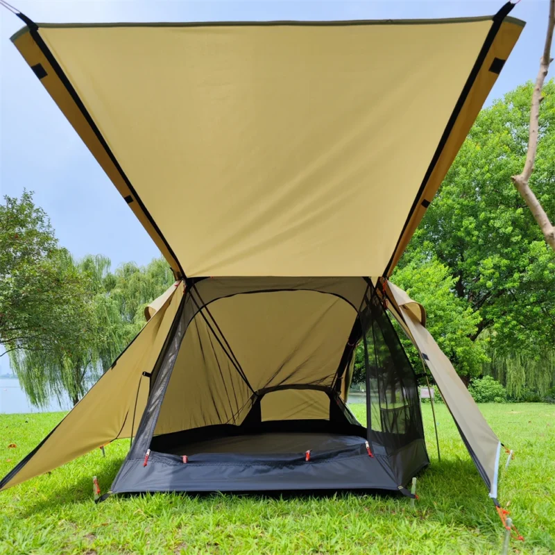 Ultralight Double Layer 2-Person Camping Tent with Aluminum Poles for Backpacking and Hiking - Image 3