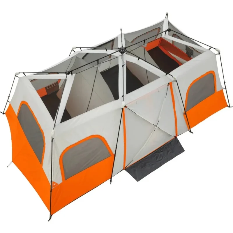 12-Person Instant Cabin Tent with LED Lighting System and 3-Room Privacy Design for Family Camping - Image 5