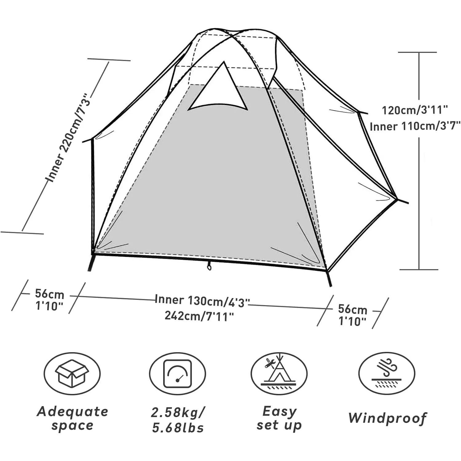 Efficiently stuffing a two-person tent with proper technique