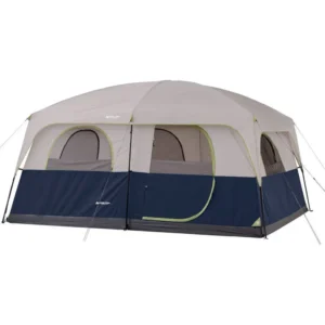 Spacious 10-Person Cabin Tent with Steel Frame & Two Bedrooms for Family Camping